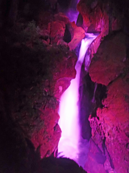 Ladder Creek Falls at night